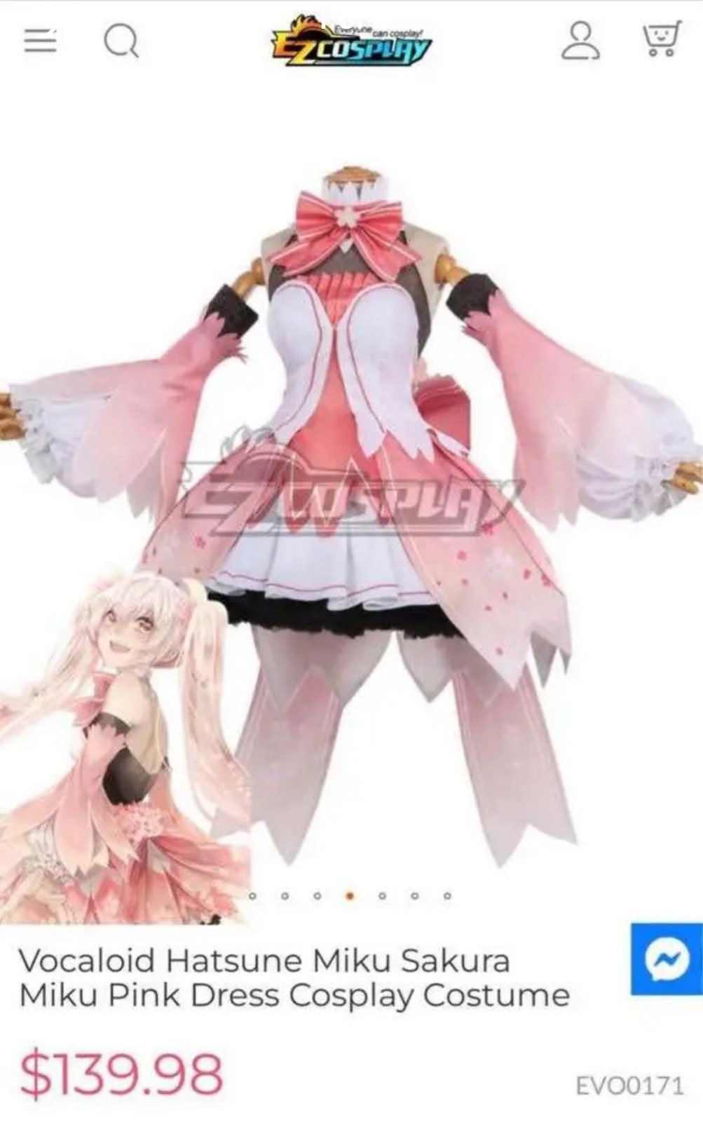 Ezcosplay Sakura Miku - PLUS SIZE