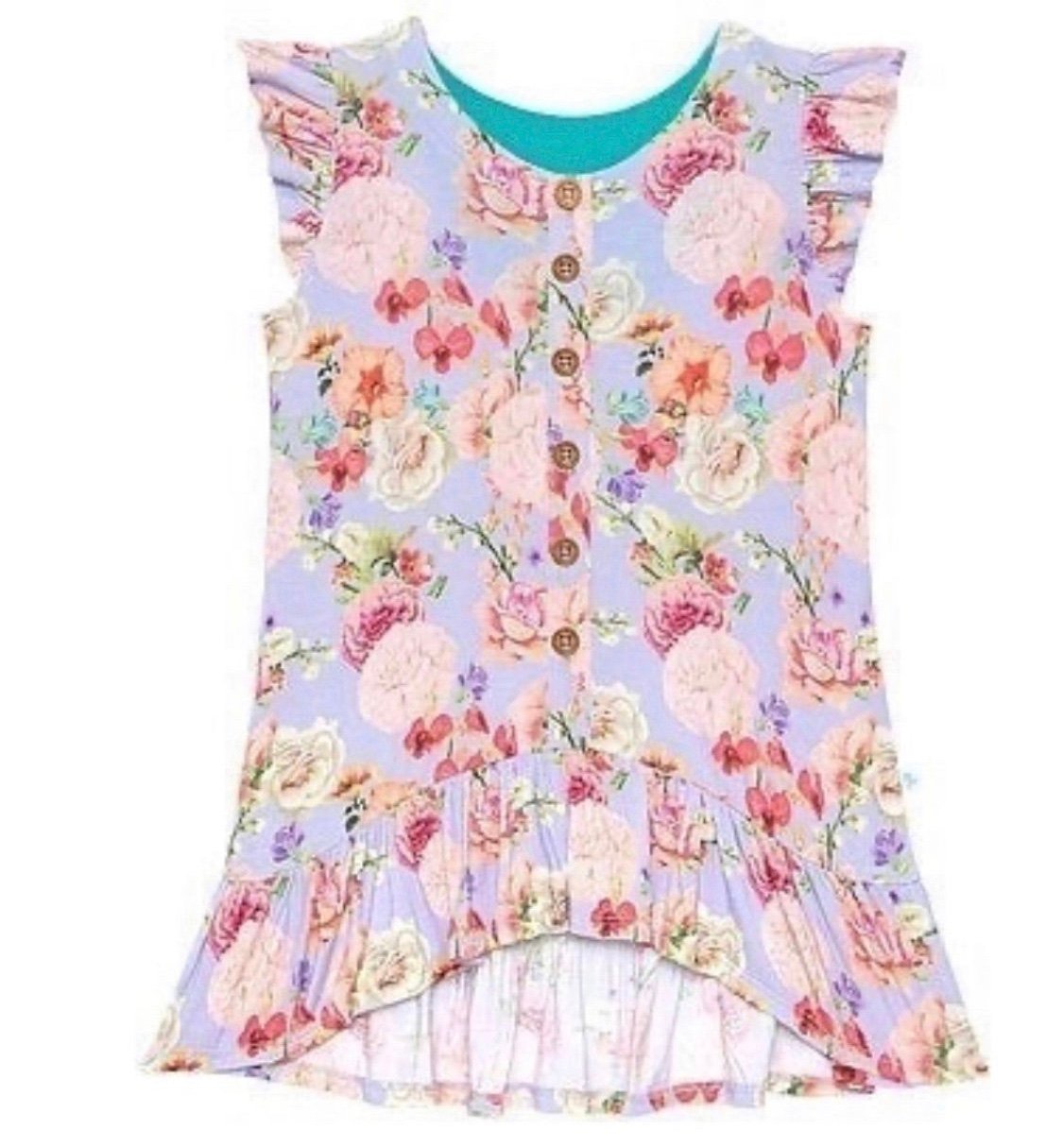 NWT Posh Peanut Bellamy Henley Ruffled Dress 10