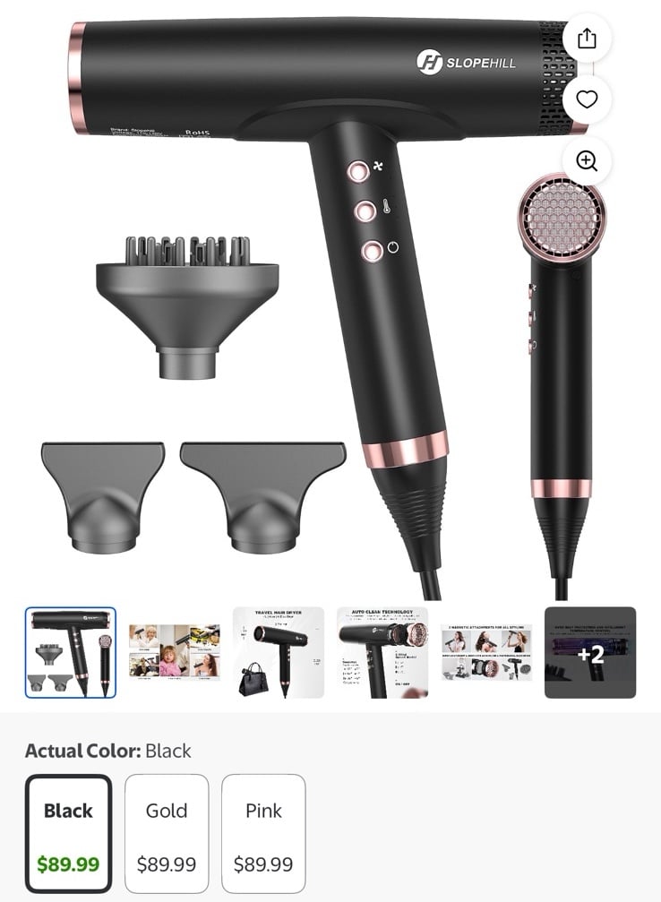 Slopehill Professional Hair Dryer with Diffuser