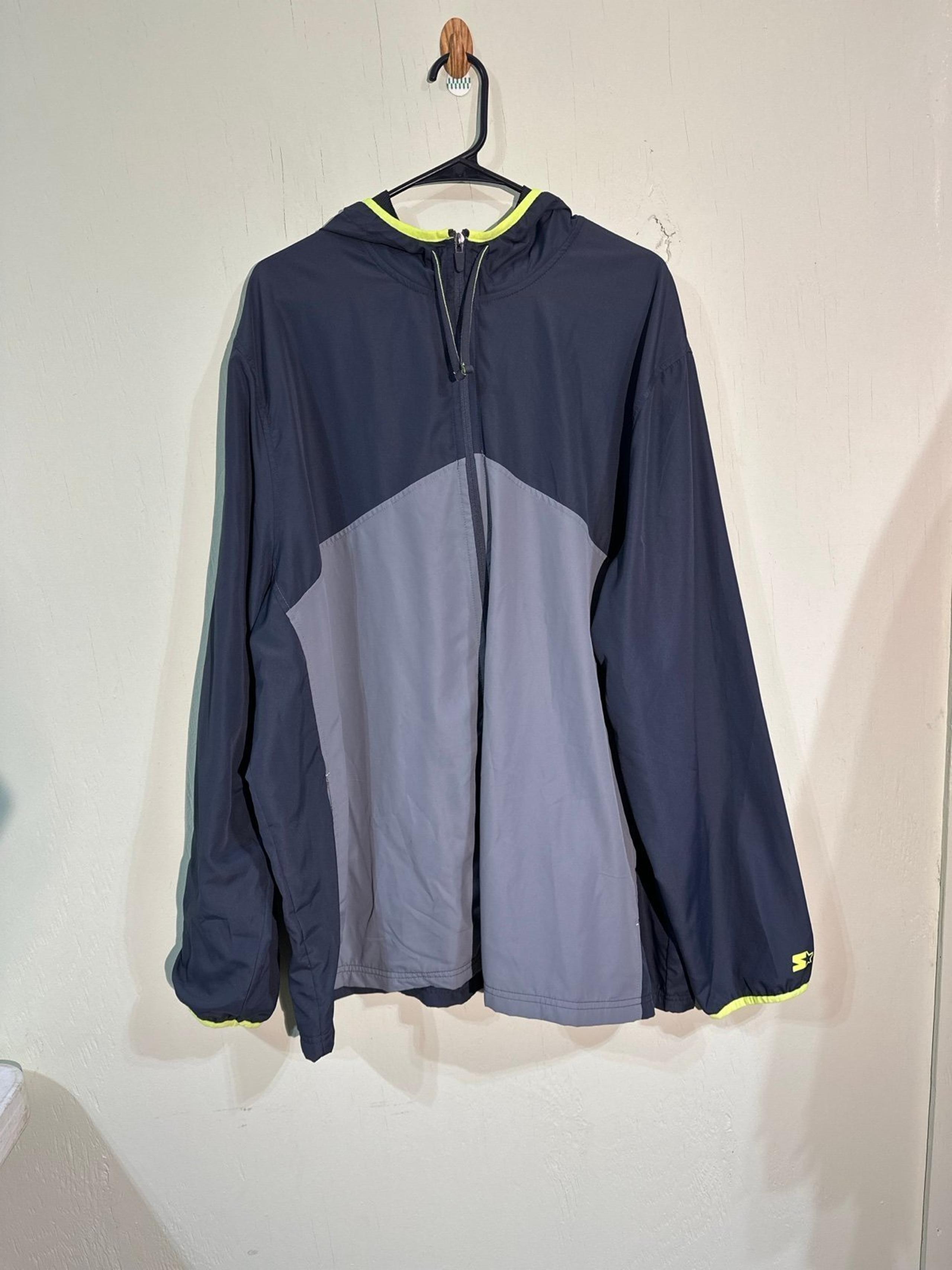 Starter mens water repellent full zip hooded jacket size 3x