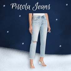 Pistola Charlie Distressed Women’s Jeans 24 Frayed Ankle Denim Pants EUC