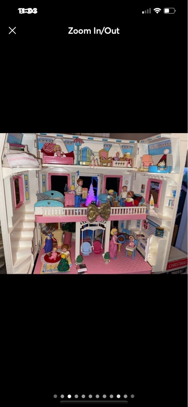 Loving family dream 1993 DREAM dollhouse FURNISHED Christmas theme