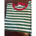 Hanna Andersson Adult Size XL Green White & Red Trim Striped Pajamas Long Johns