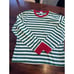 Hanna Andersson Adult Size XL Green White & Red Trim Striped Pajamas Long Johns
