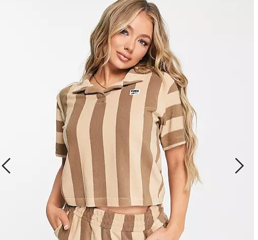 PUMA crop collared polo