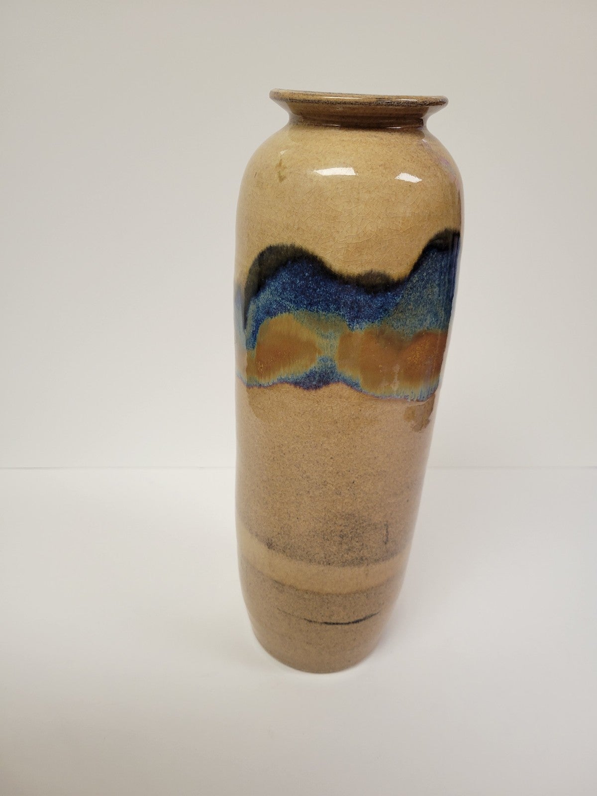 Vintage HANDCRAFTED STUDIO POTTERY LARGE VASE SIGNED