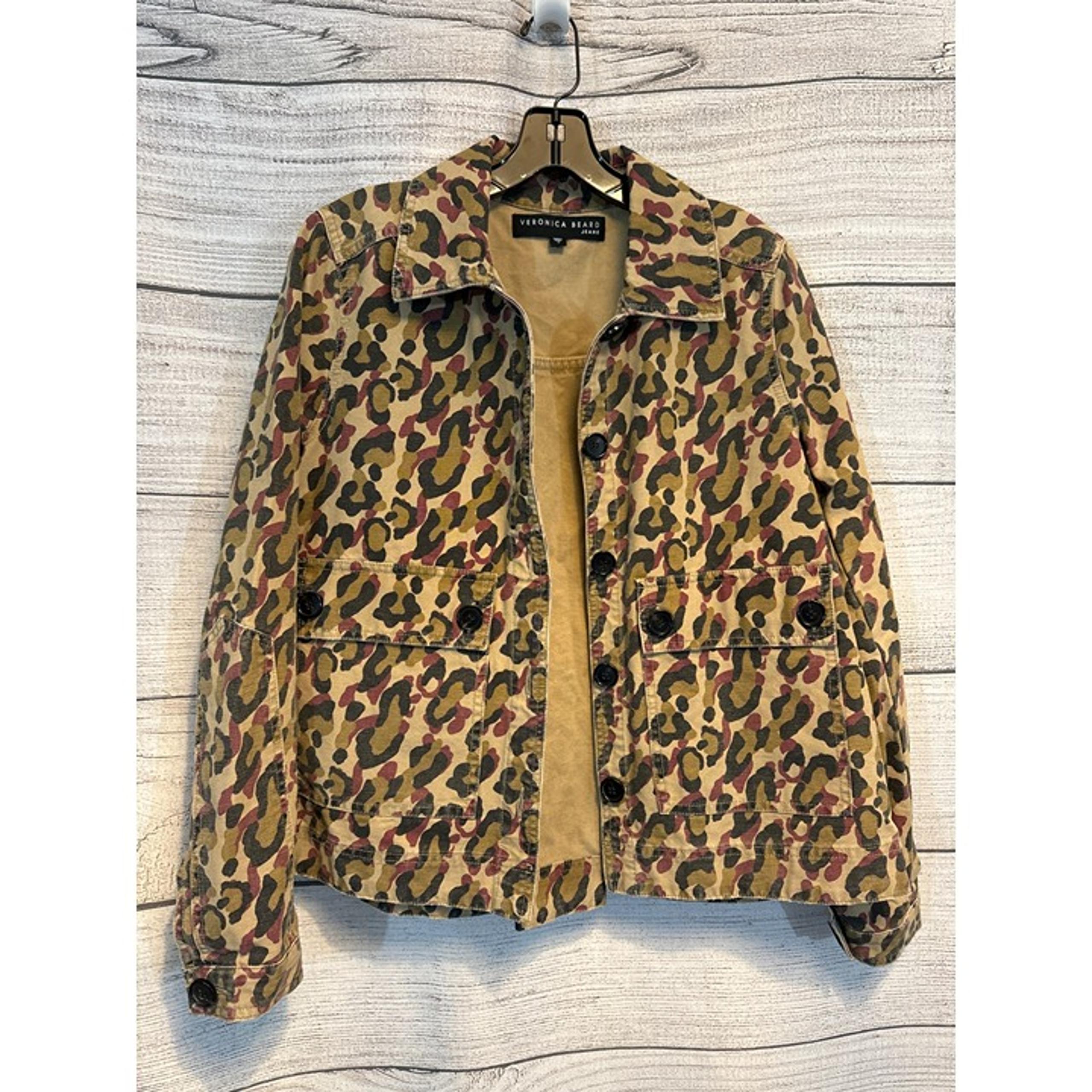 Veronica Beard Jeans Leopard Print Jacket Size S