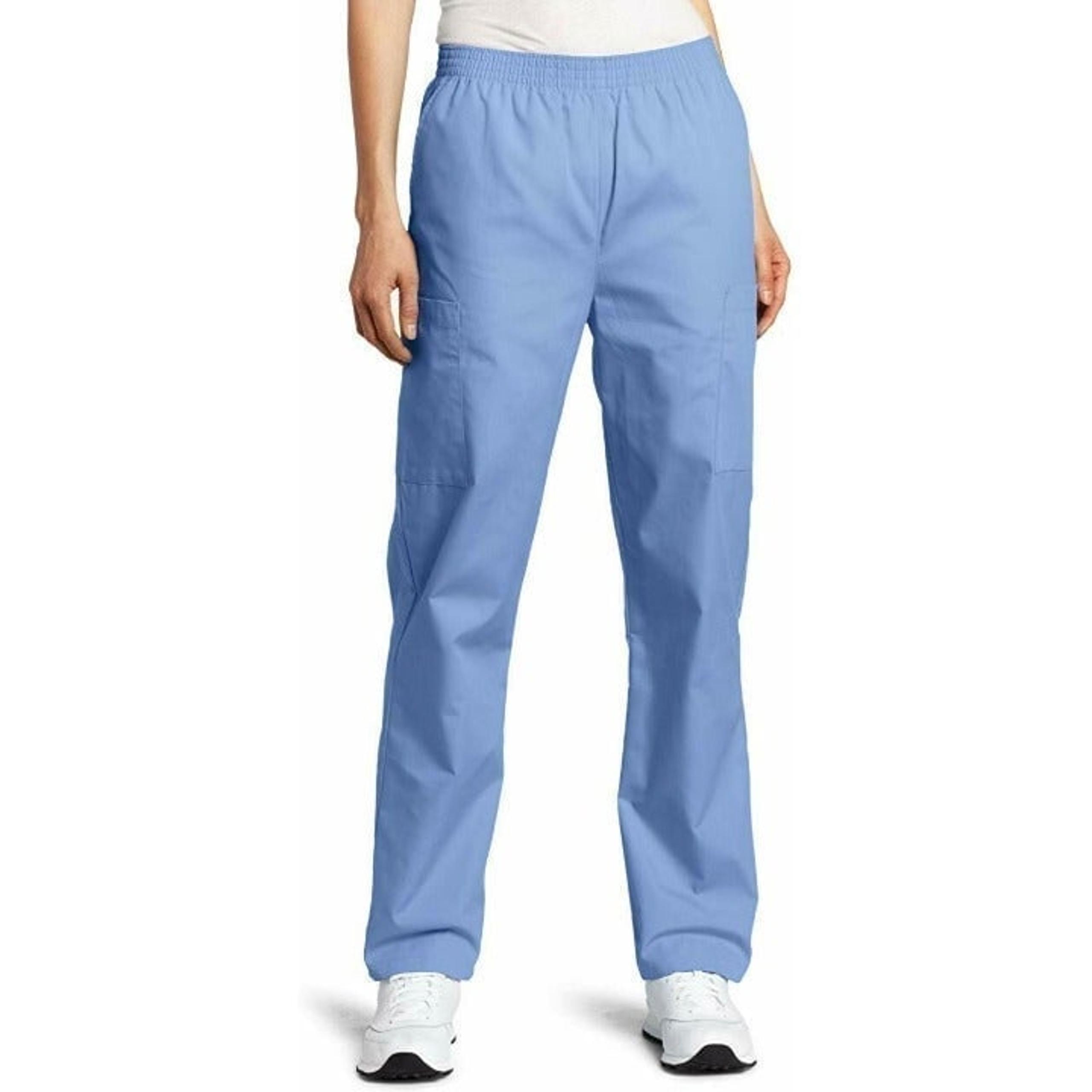 NWT Dickies Cargo 2XL XXL Scrub Pants Bottoms Blue Cobalt Blue Nursing