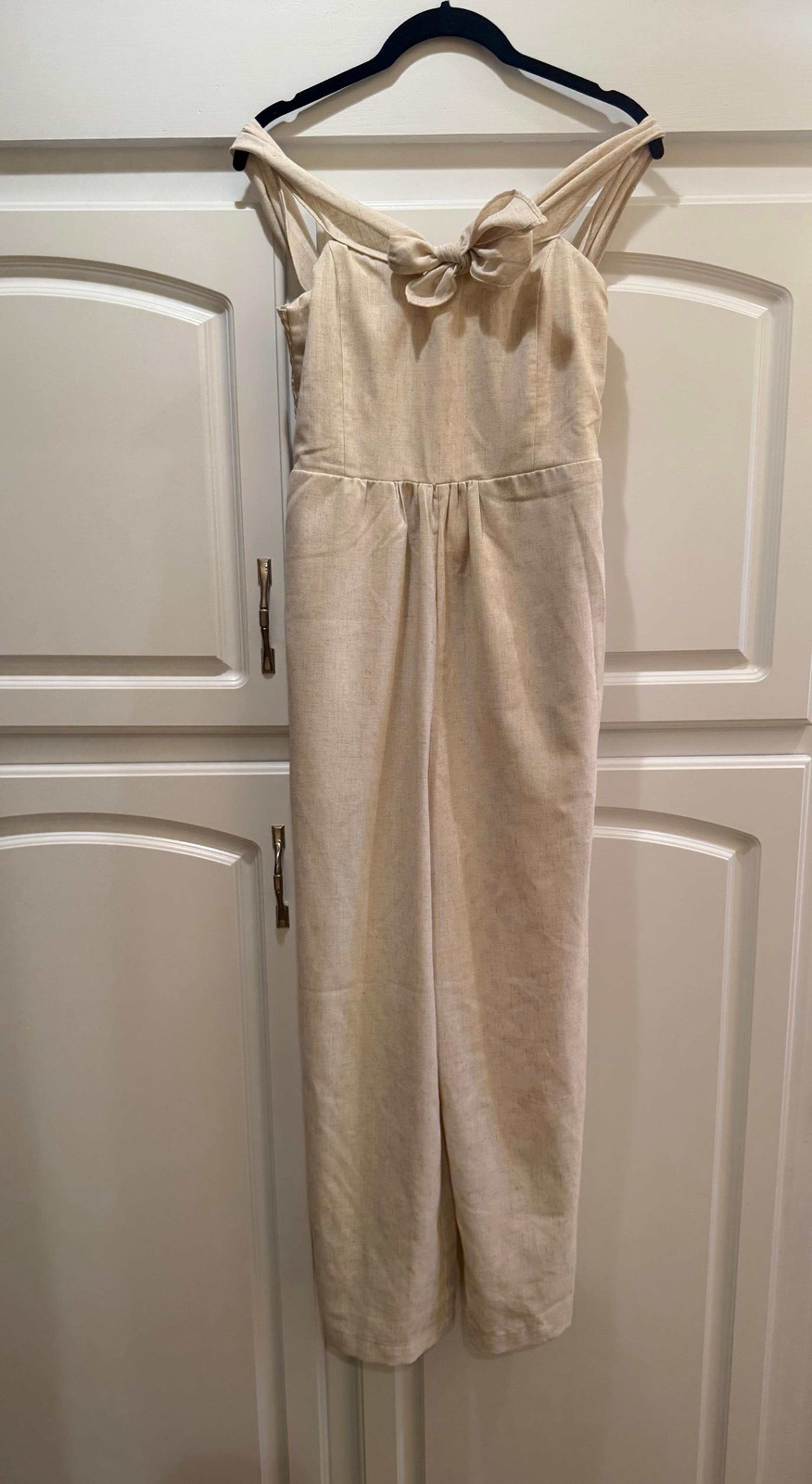 Lush Clothing Sleeveless Jumpsuit with Tie Detail