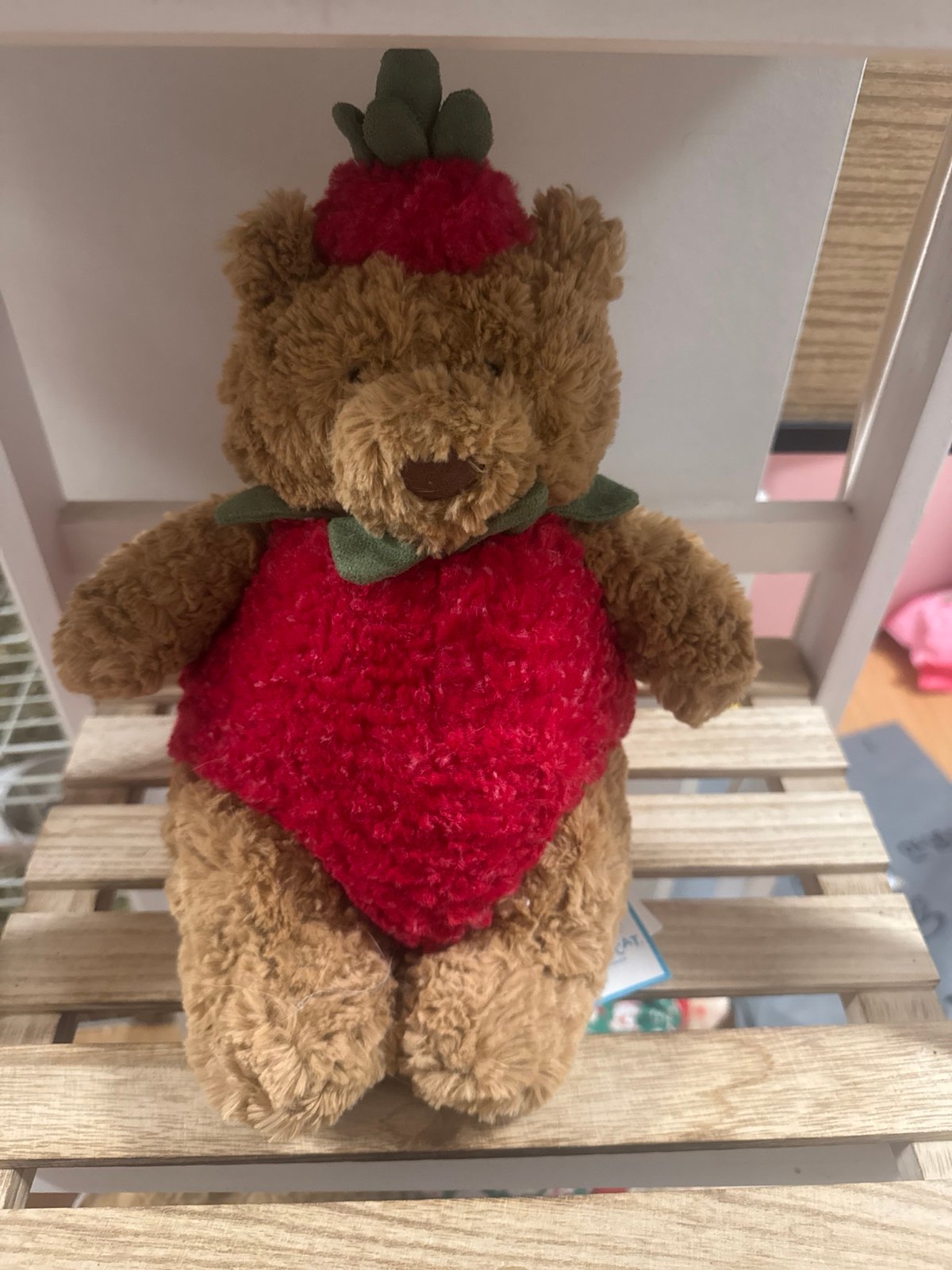 strawberry bartholomew bear jellycat