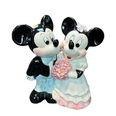 Disney Mickey & Minnie Mouse Wedding Cake Topper Vintage Figurine