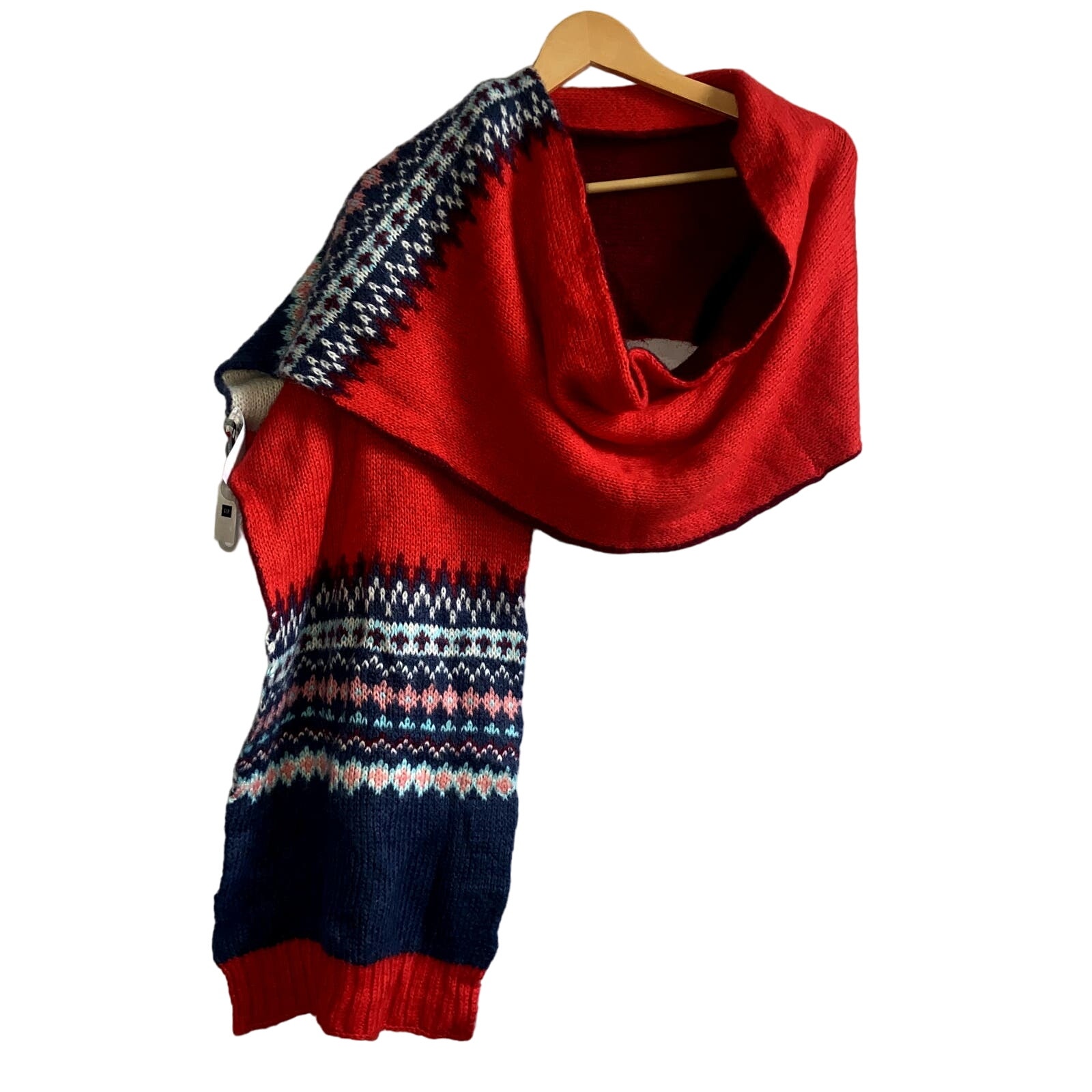 Gap Long Red Scarf Cozy Soft NWT 14 x 96