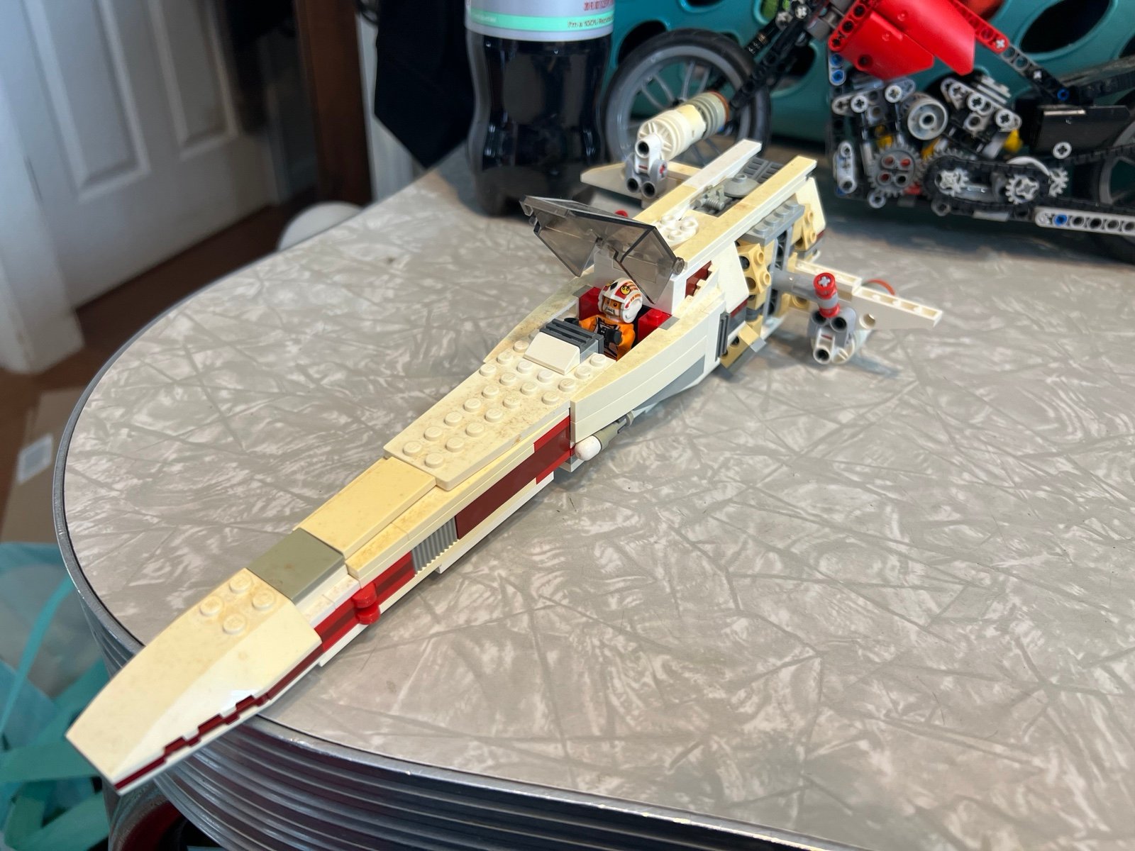 LEGO Star Wars vehicle(missing wings) and minifigure