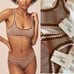 Nwt S+s quartz brown crochet bikini xs