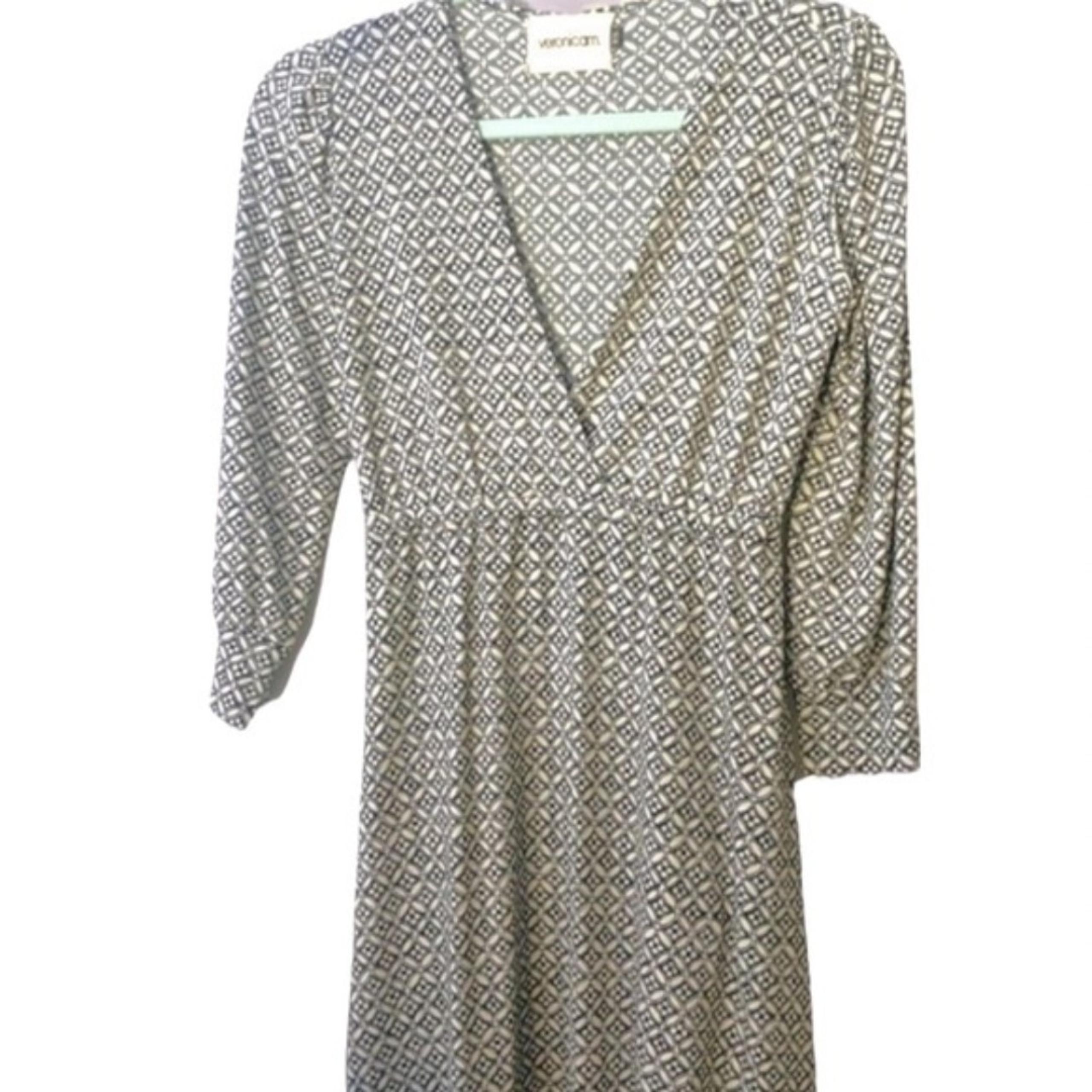 VERONICA M. Geometric Print Faux Wrap Dress