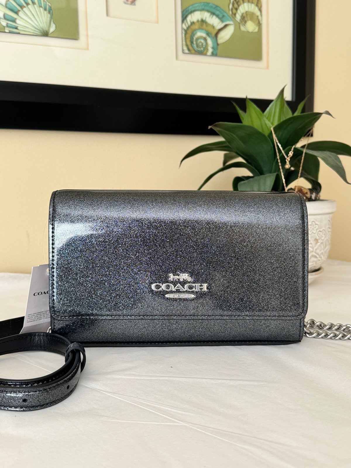 NWT Coach Flap Clutch Crossbody