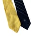 Lot Of 2 Givenchy Neckties Vintage Blue Striped with Logo Yellow Textured Tie