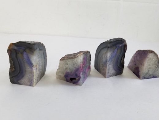 LOT OF 4 AGATE STONES ROCKS