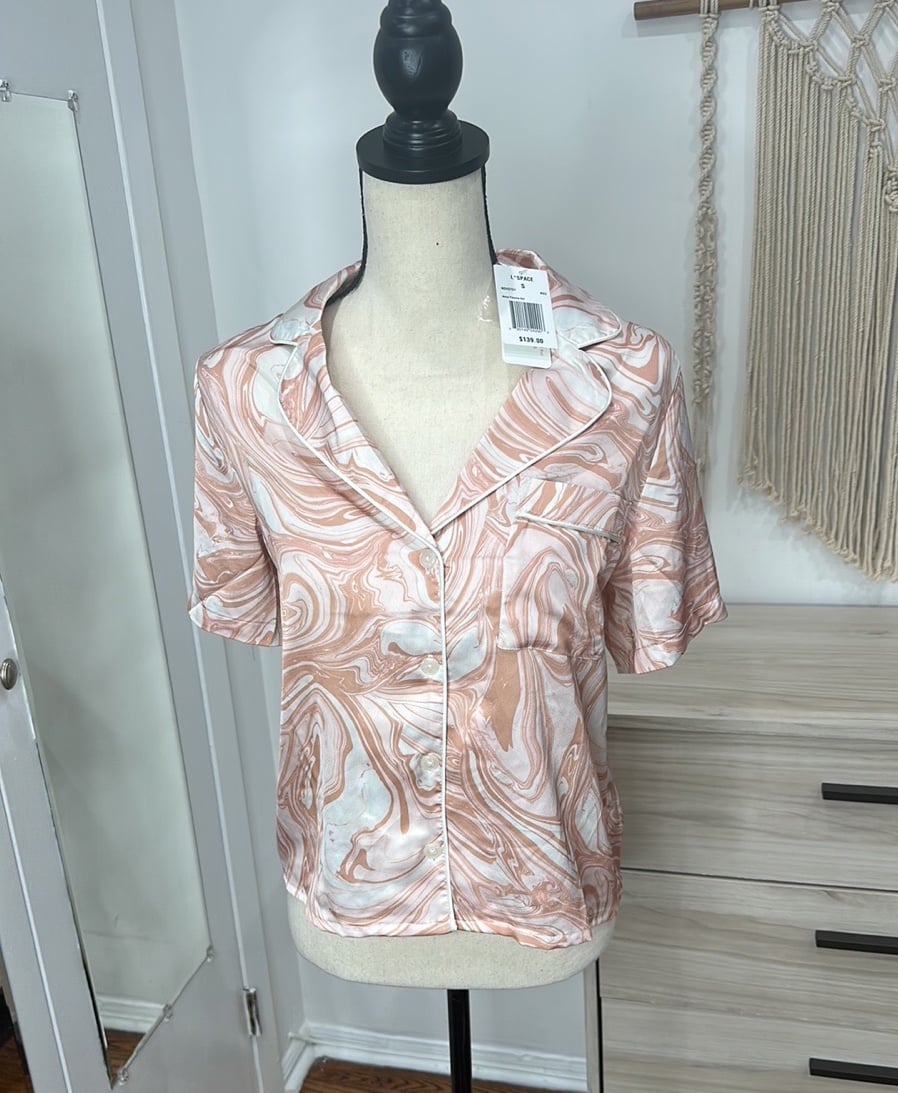 NWT L*Space Swirly Pajama Top ONLY THE TOP Small