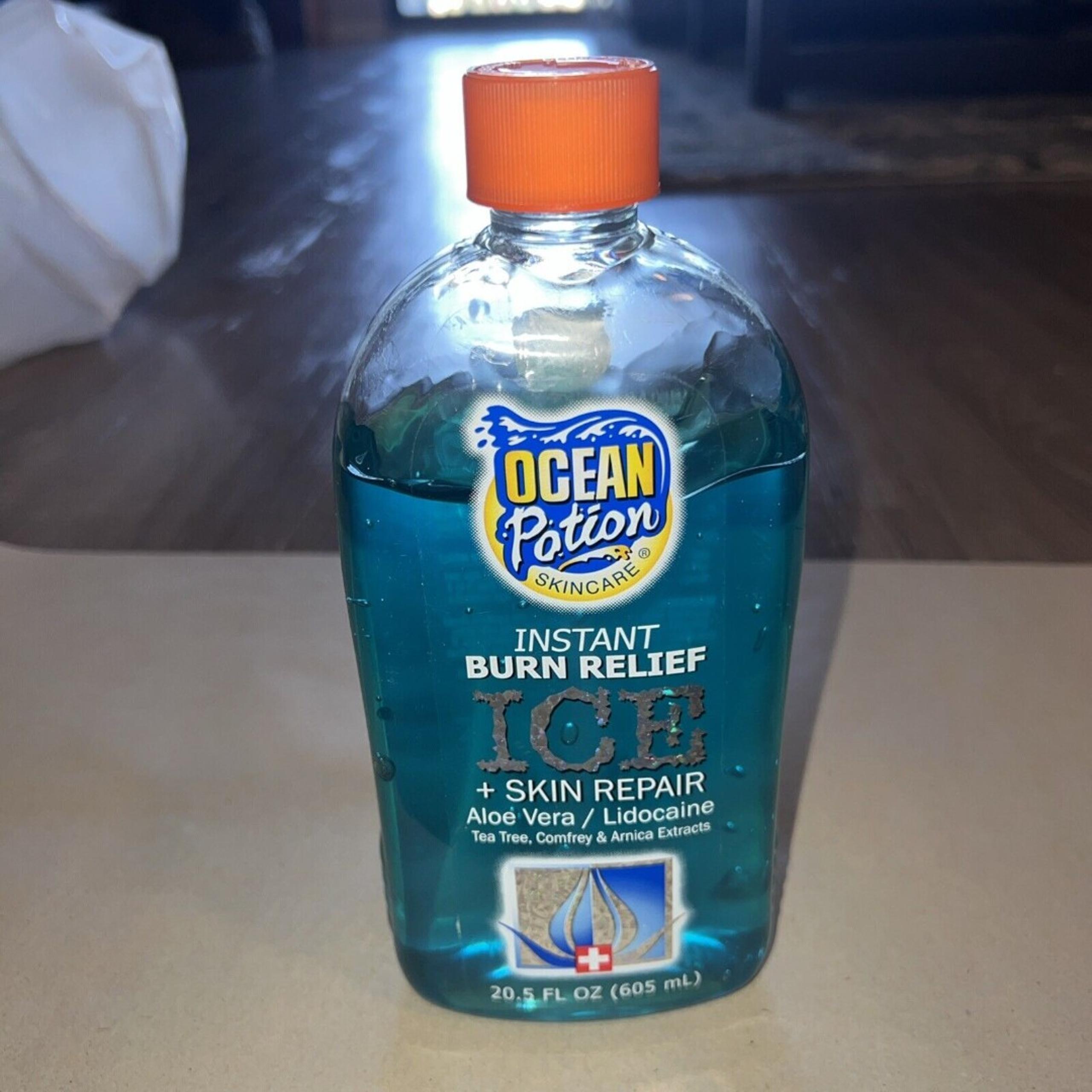 80% full Ocean Potion Instant Burn Relief Ice Aloe Vera Tea Tree 20.5 oz Sunburn