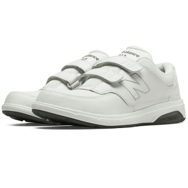 *NB New Balance Men's Size 8.5- 813 V1 Hook & Loop Walking Shoe White - 2E Wide