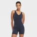 JoyLab Women's Seamless Short Bodysuit Black Small