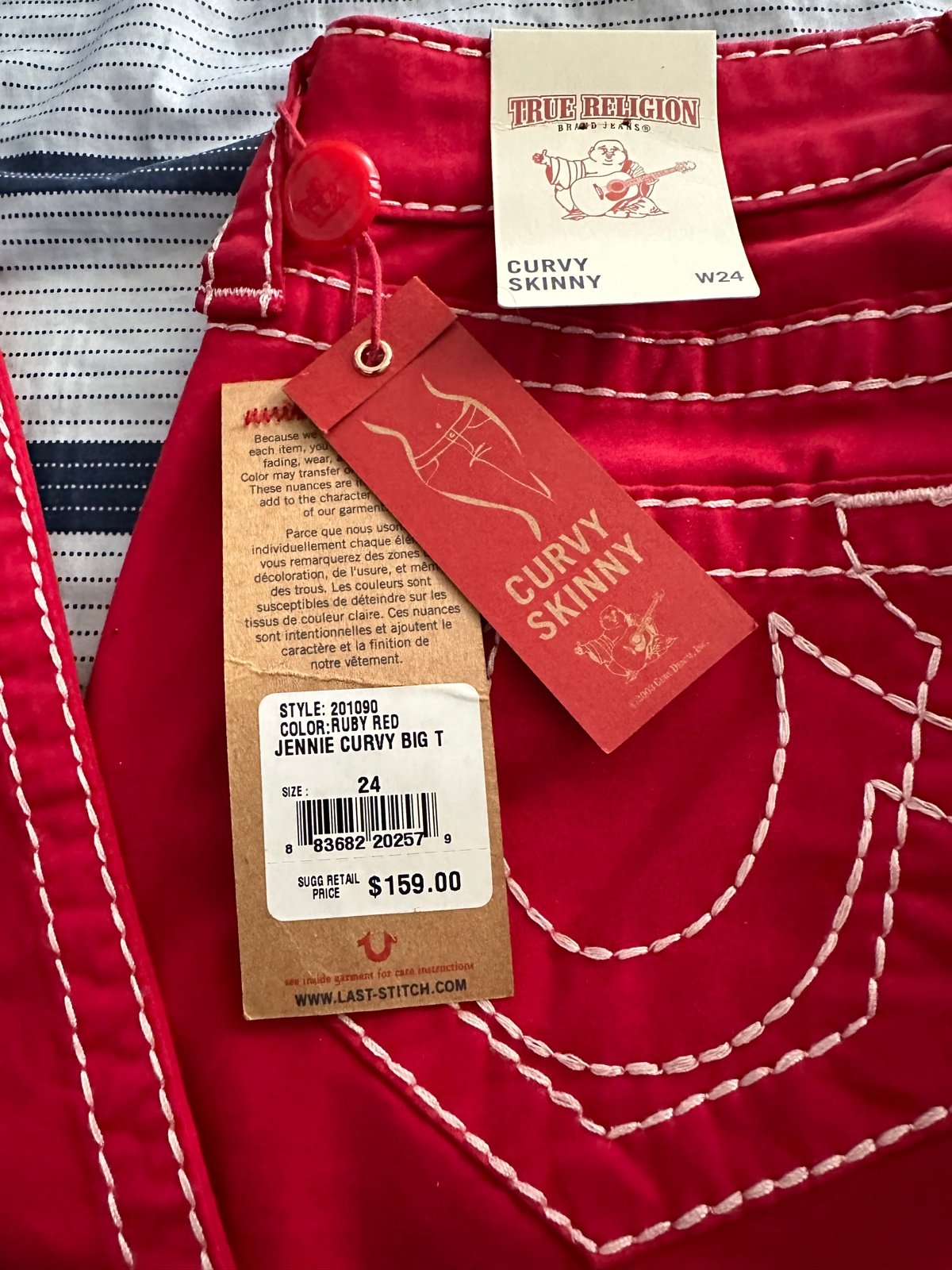 Red true religion jeans