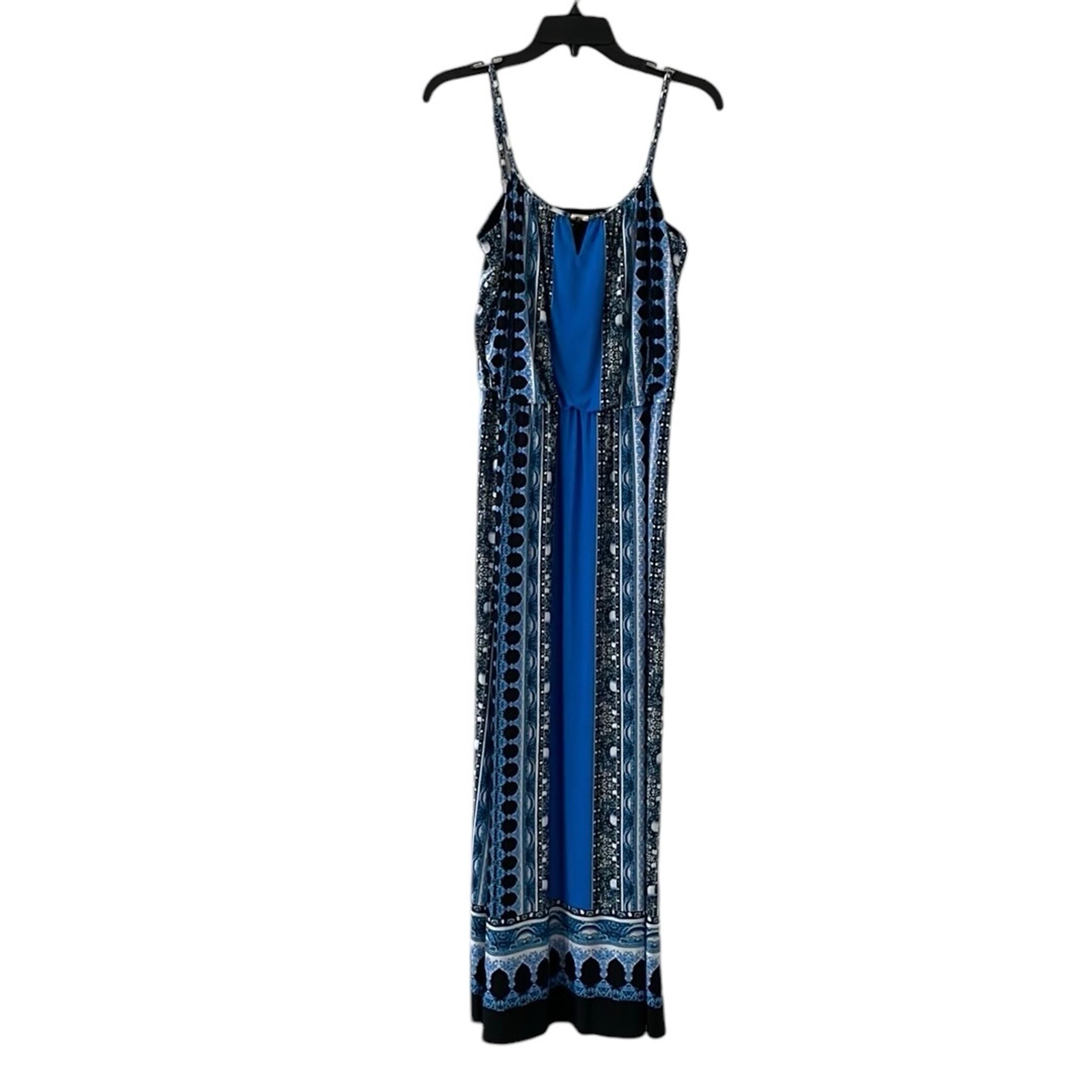 STYLE & CO. | Women’s Petite Blue/Black Blouson Maxi Stretch Tank Dress Size PM