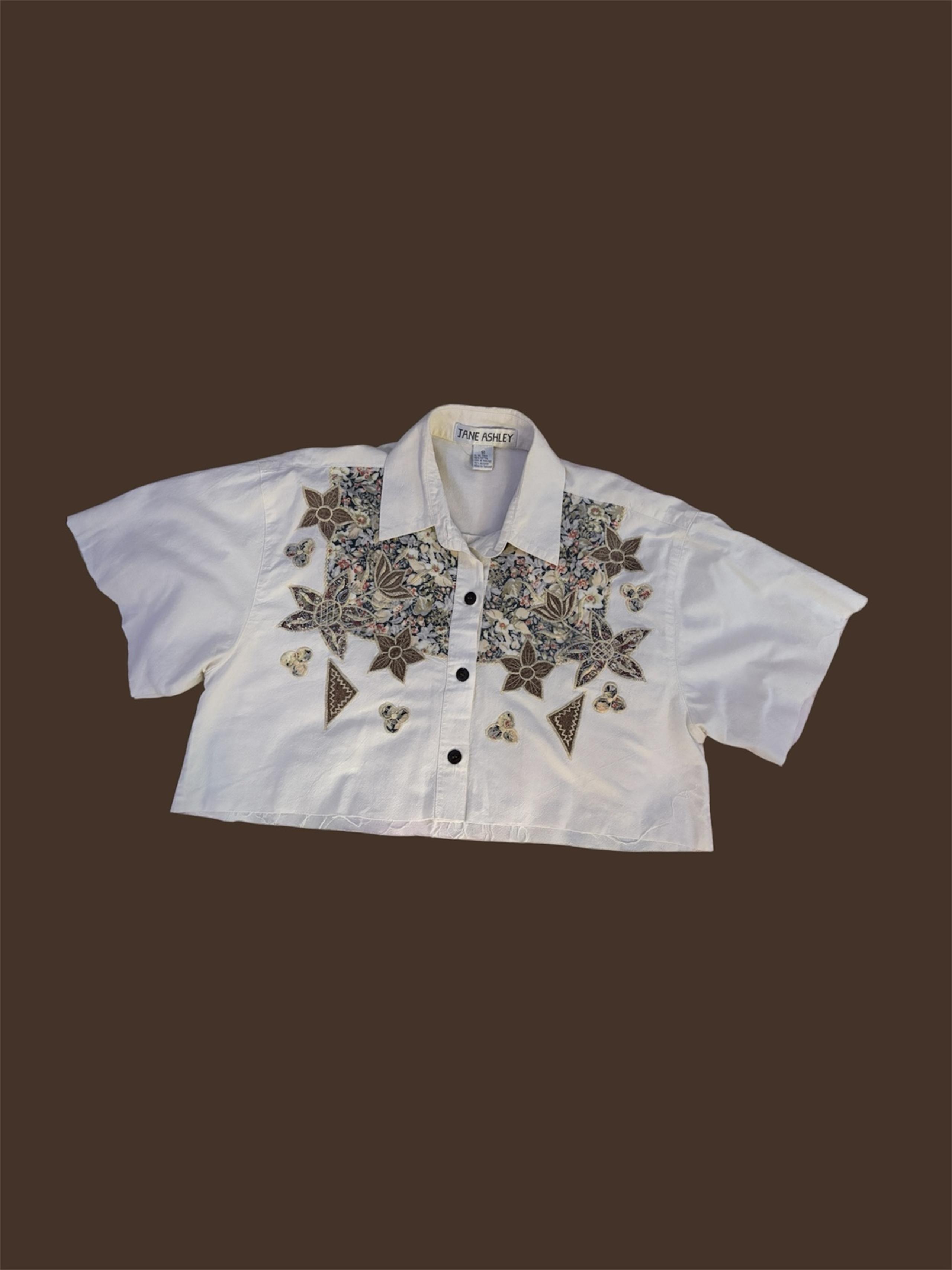 Vintage Crop Button Up