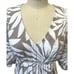 Trina Turk Out of Office 100% Linen Palm Front Print Midi Dress Size Small