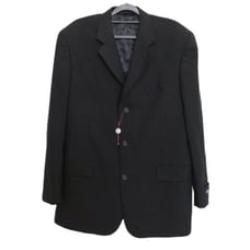 PHAT FARM Black NWT 100% Virgin Wool 3-Button Blazer Sports Coat Suit Sz 40R