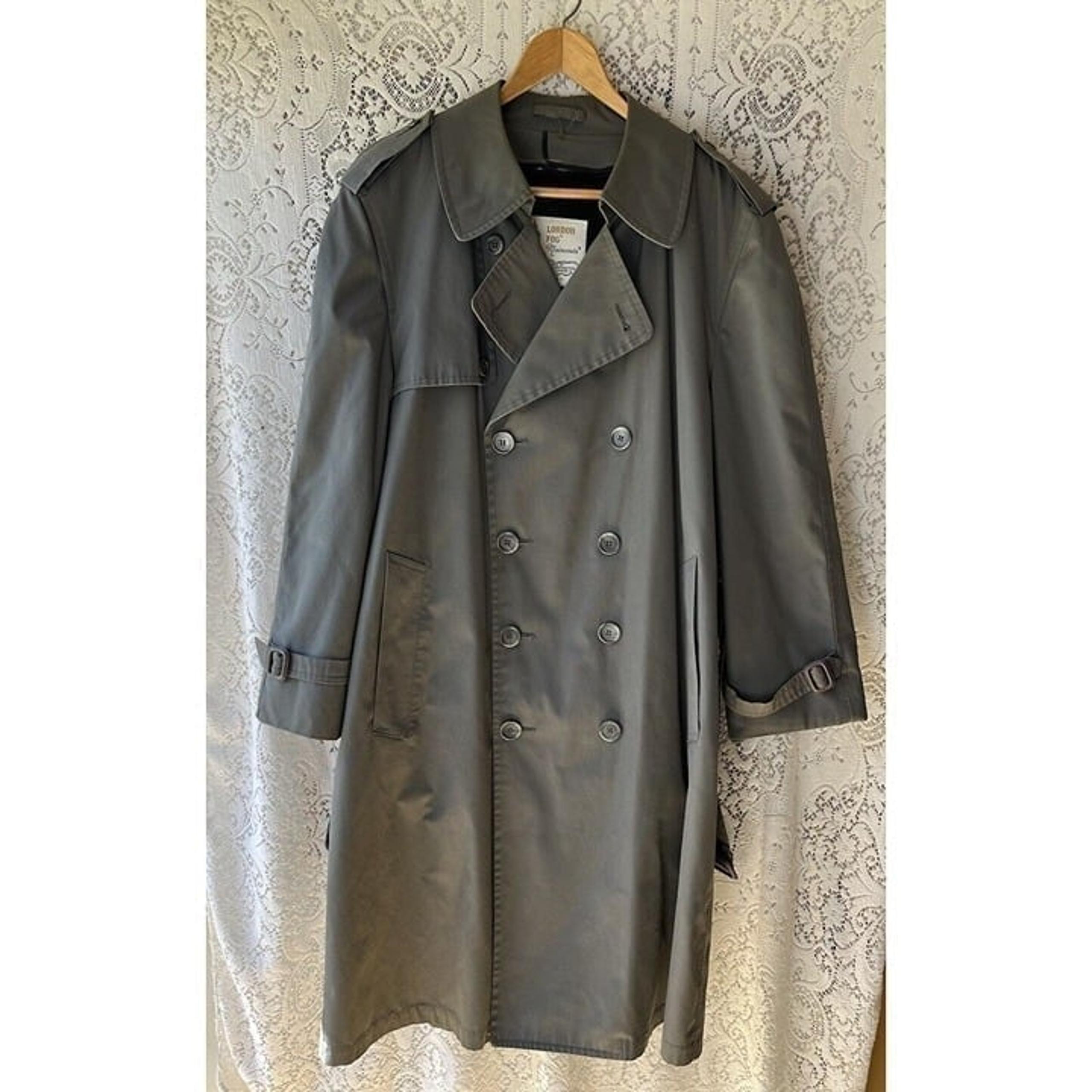 Vintage Grey Overcoat with Removable Sherpa Lining Size 42S - London Fog