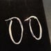 BREUNING 14K White Gold Hoop Earrings