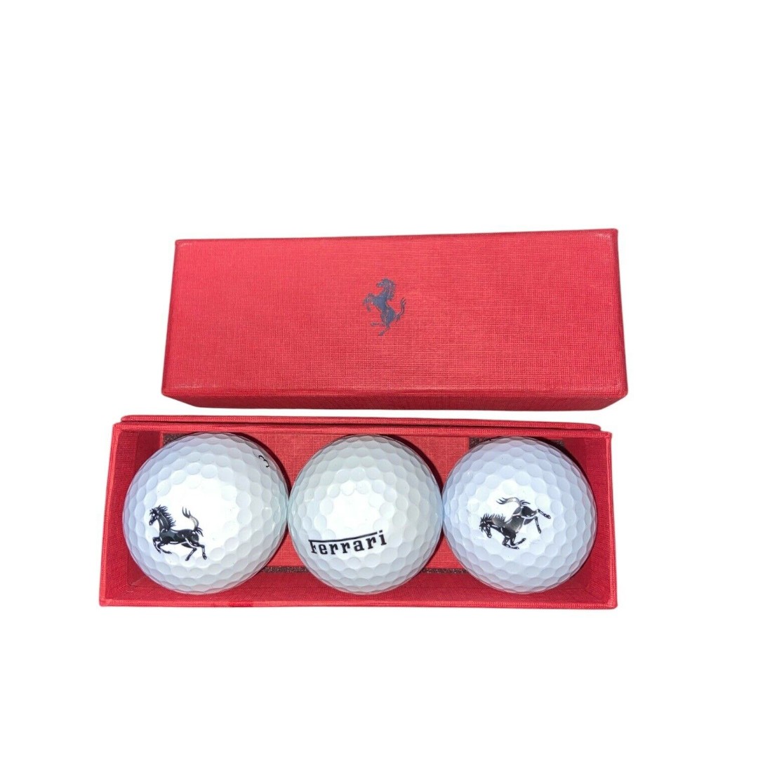Official Genuine Ferrari Product Golf Three Ball Set Original Box! New