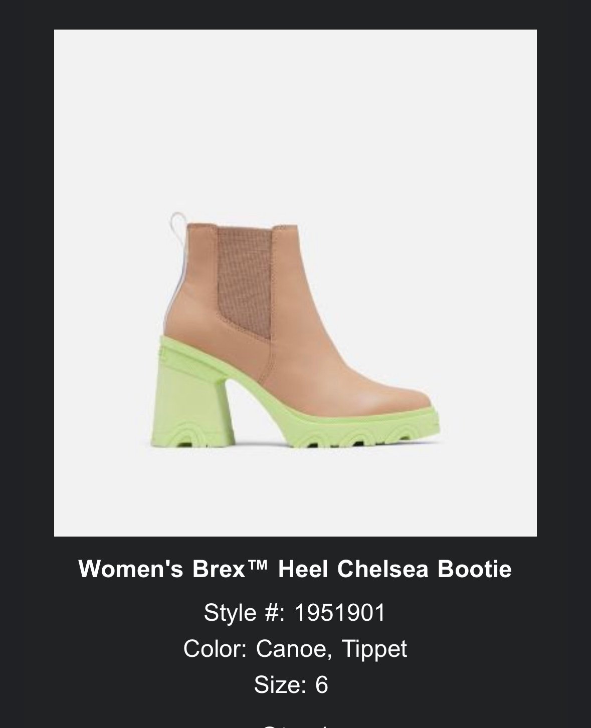 Sorel Brex™ Waterproof Platform Block Heel Chelsea Boot (Women) Size 6