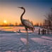 Outdoor Garden Crane Statues and Sculptures Metal Yard Art Sculptures