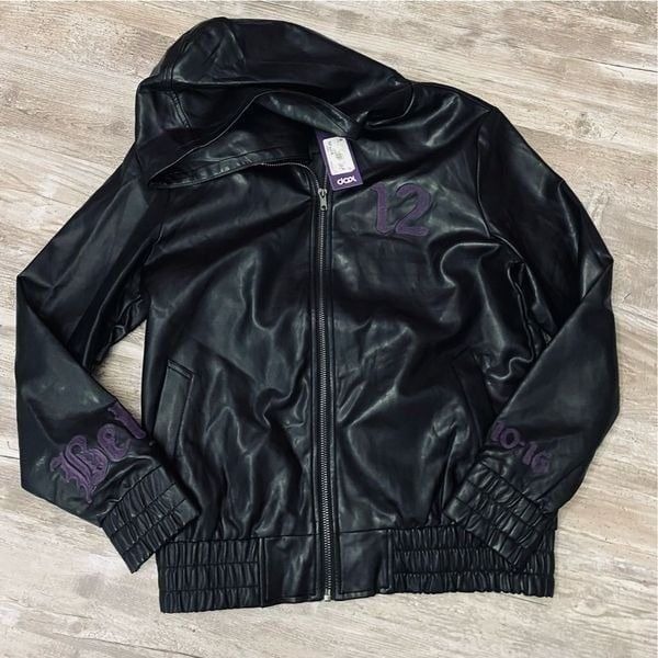 dcpl Vegan Leather Streetwear Jacket Black Men’s Size M