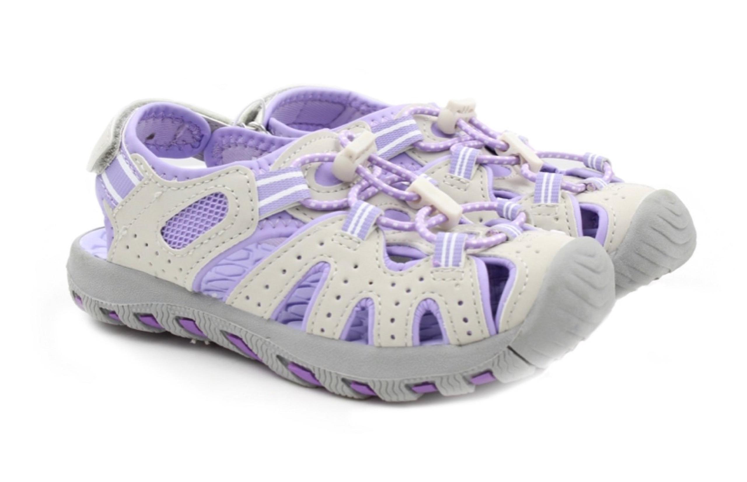 KHOMBU Girl’s Athletic Bungee Lace Sandals