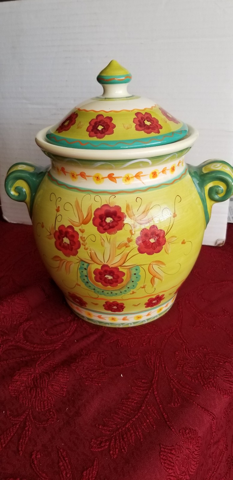 GORGEOUS HAND PAINTED CANISTER