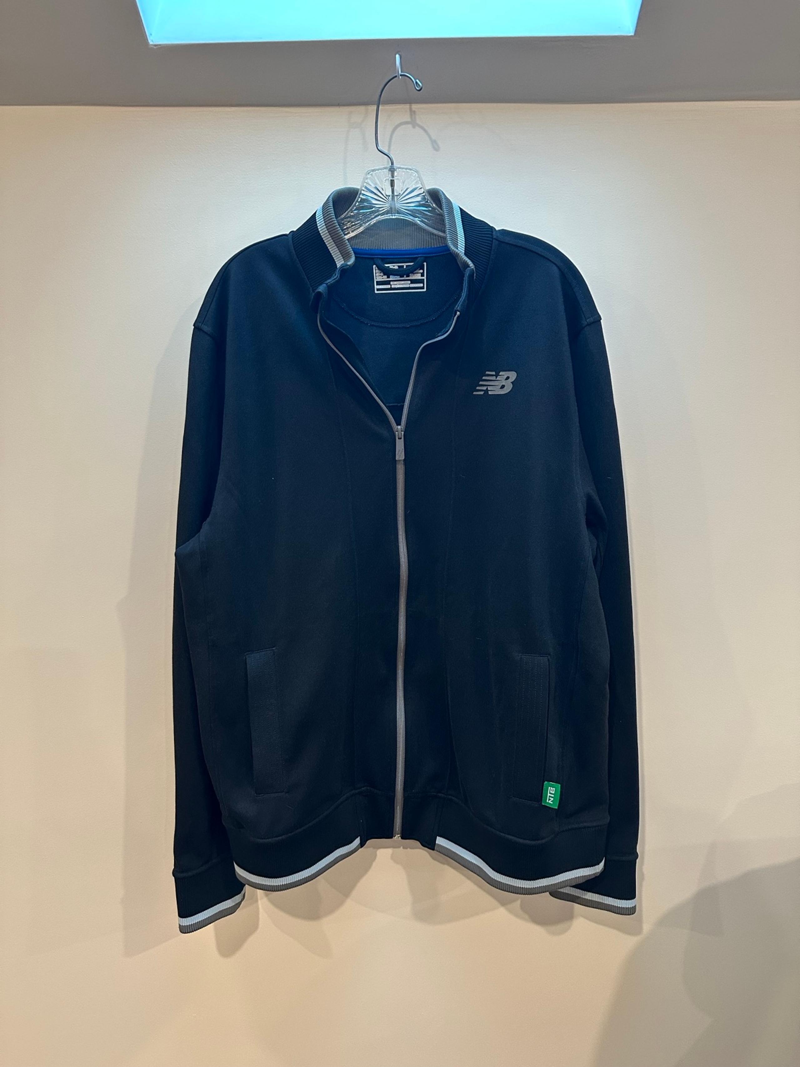 New Balance Men’s Stripe Athletic Tennis Zip Up Jacket XL