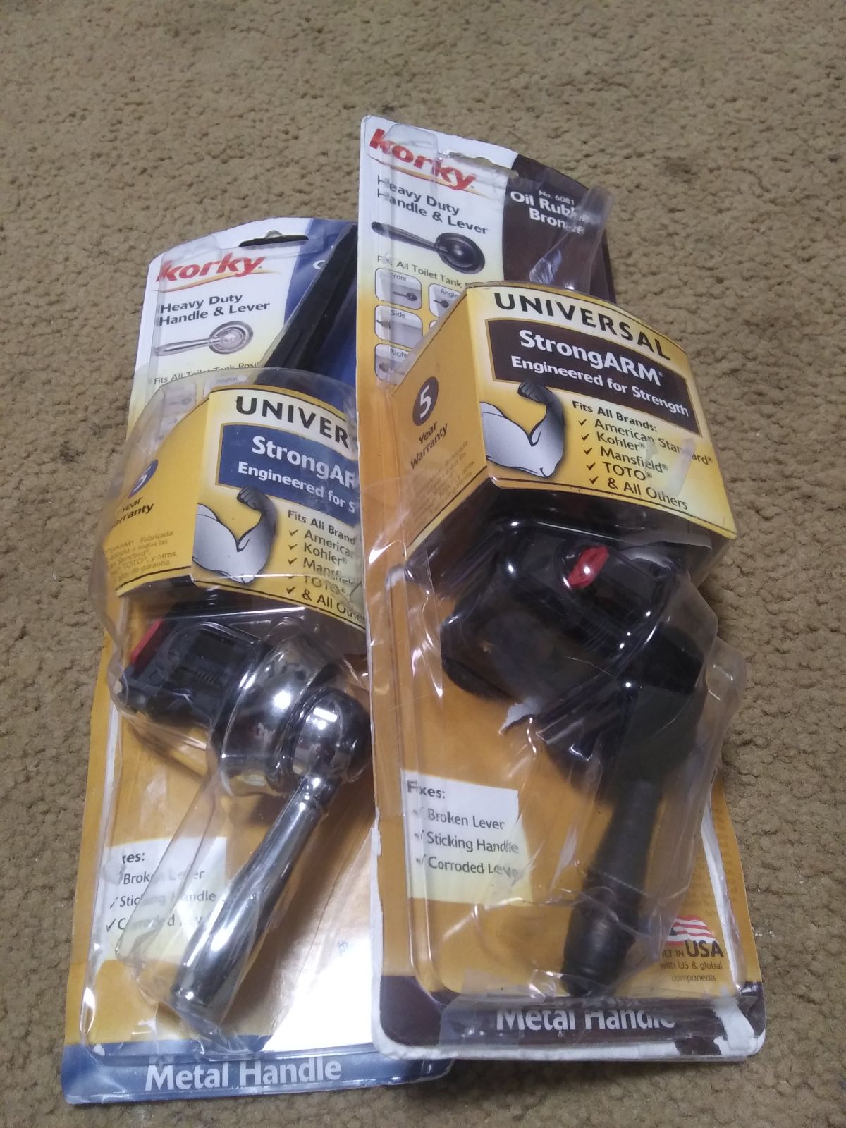 (2) universal heavy duty handle and leve