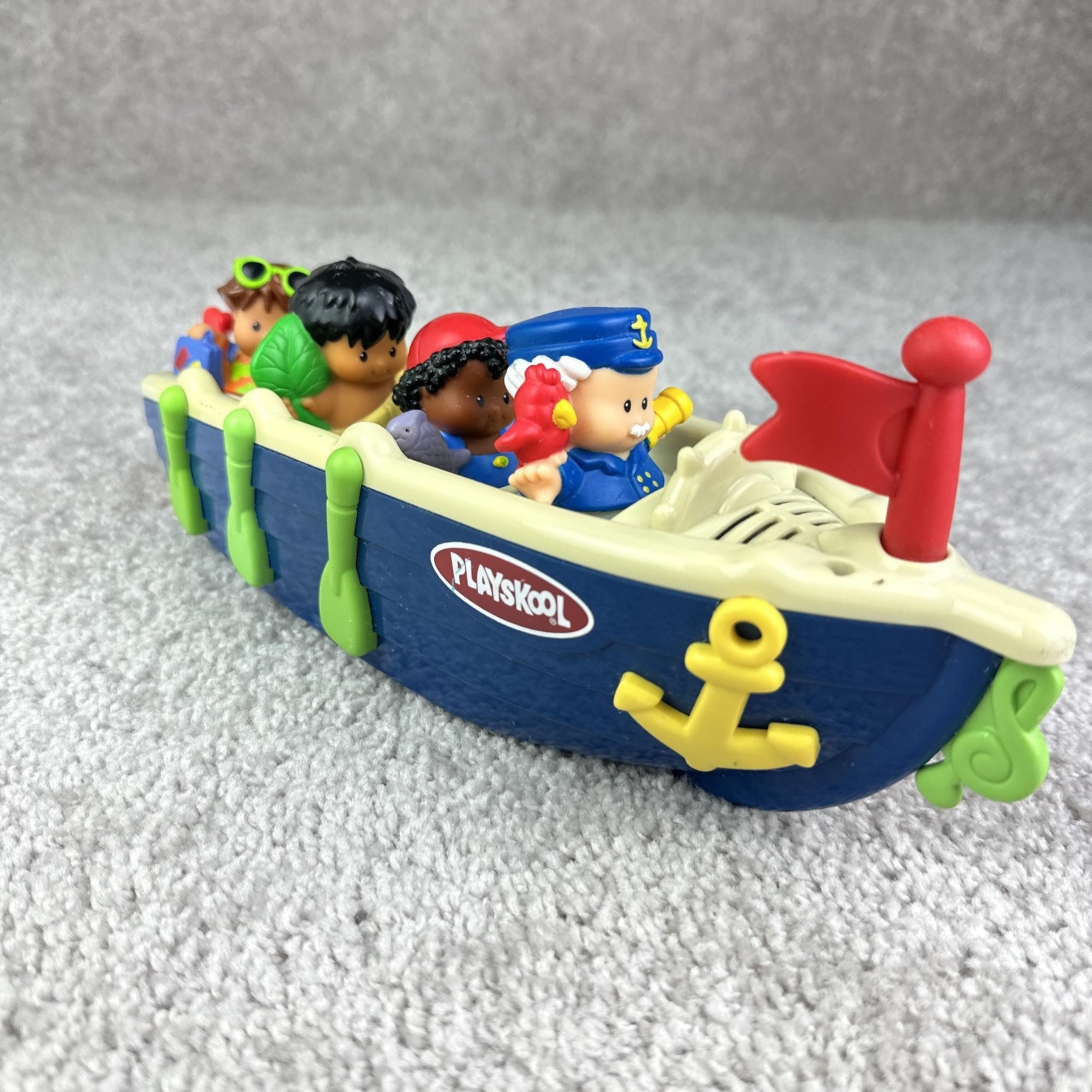 *READ* Playskool Musical Row Boat & 4 Figures (Little People)