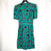 Vintage 1960s Adrianna Papell 100% SILK Belted Midi Dress Italian Baroque Size 8