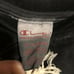 Champion Velour Logo Tape Cropped Sweatshirt Women's XL Black White Crewneck