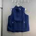 zuda Zip Front Hooded Scuba Knit Vest Navy Size X-Large