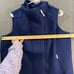 zuda Zip Front Hooded Scuba Knit Vest Navy Size X-Large