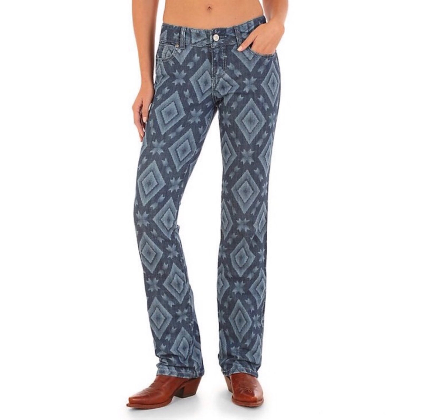 Wrangler Retro® Mae Straight Leg Printed Jeans