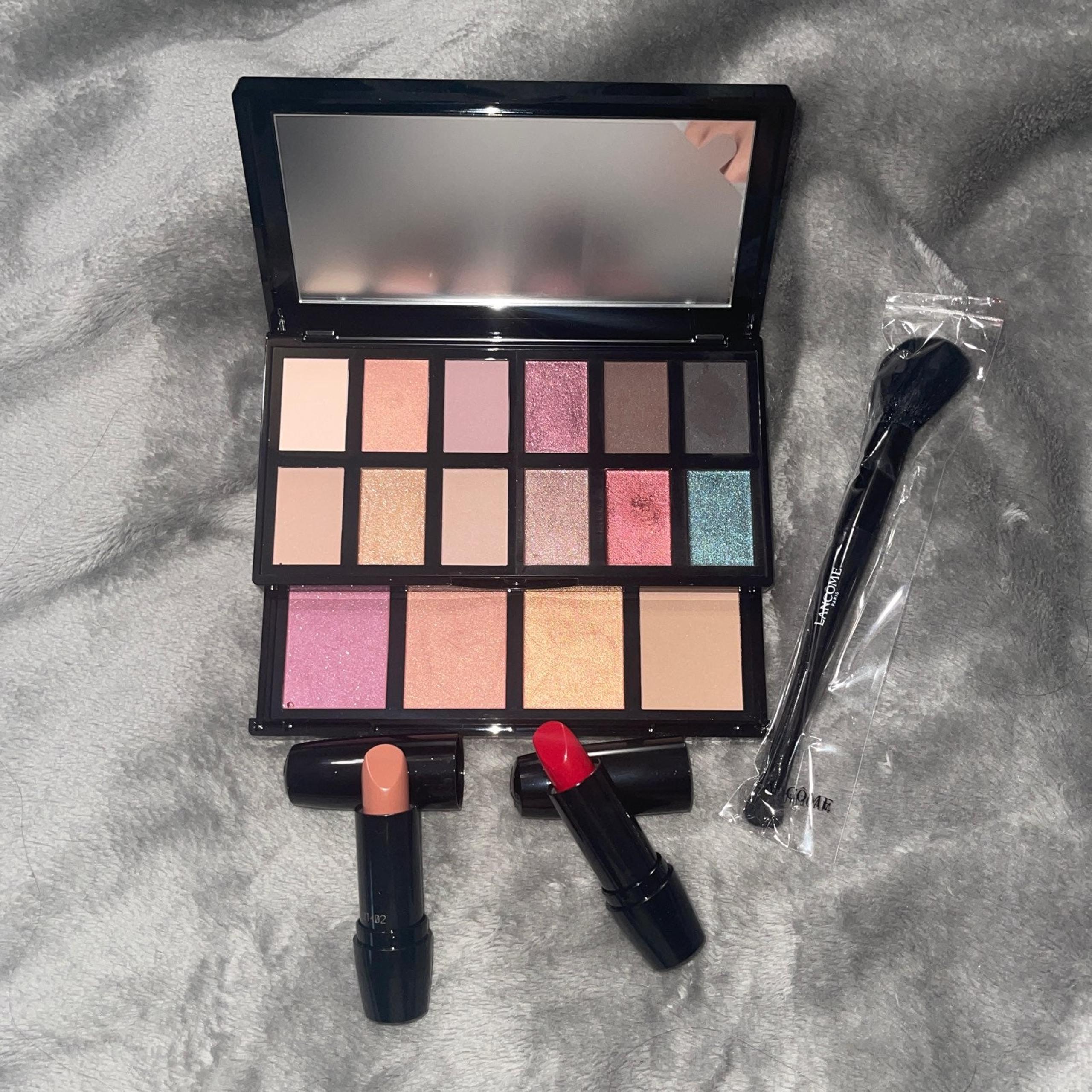 Lancome Makeup Brush Set Lipstick Bundle Eyeshadow Highlighter Beauty Face Skin