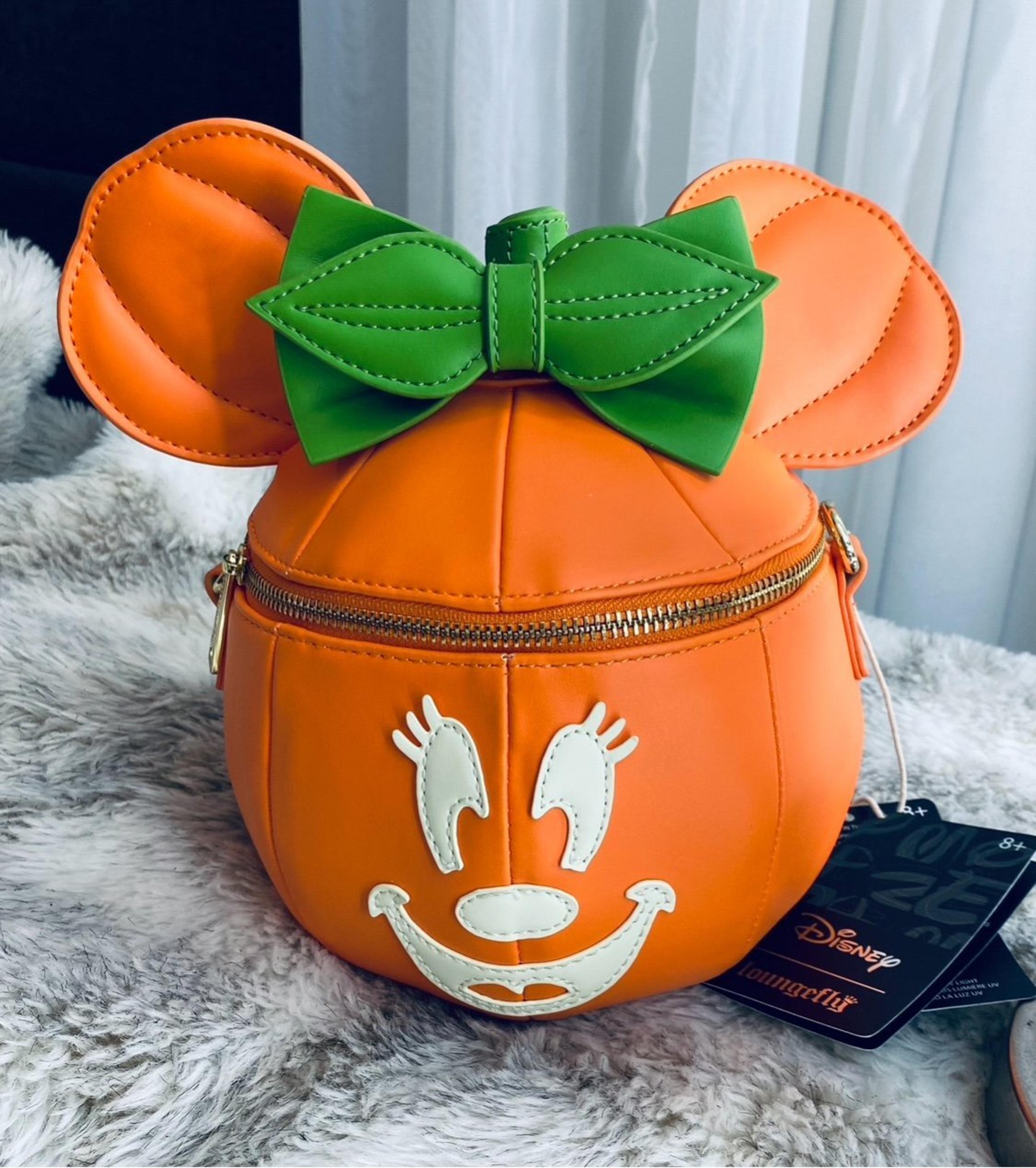 Loungefly Disney Minnie Mouse Pumpkin Glow-In-The-Dark Crossbody Bag