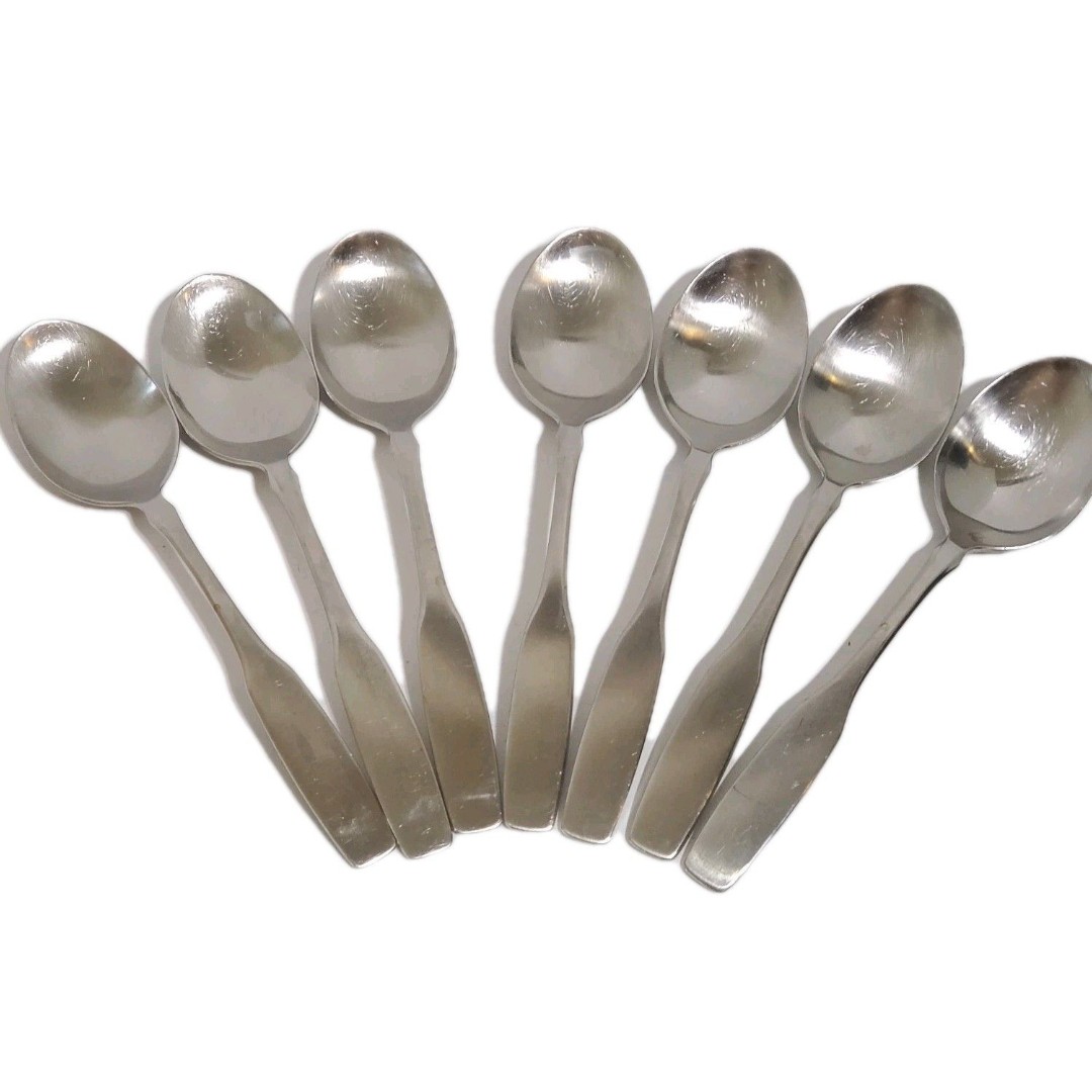 Oneida Community Stainless Paul Revere Table Soup Spoons 6.75 Set Of 7